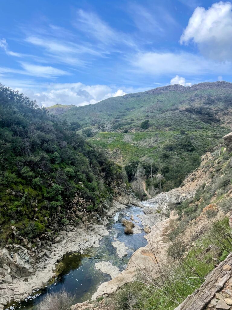 Paradise Falls – Hiking Girl with Dog