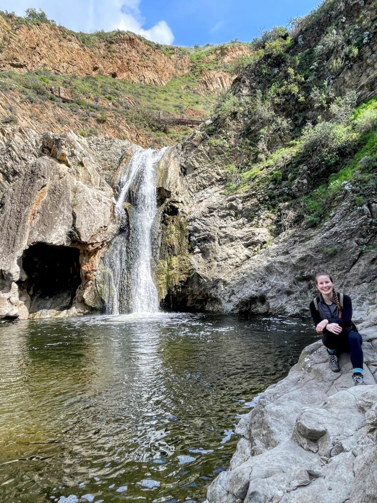 Paradise Falls – Hiking Girl with Dog